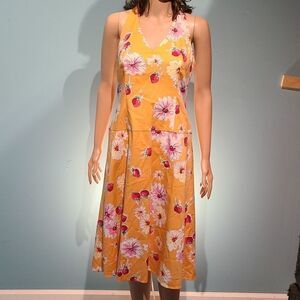 Strawberry & Orange Halter-top Dress